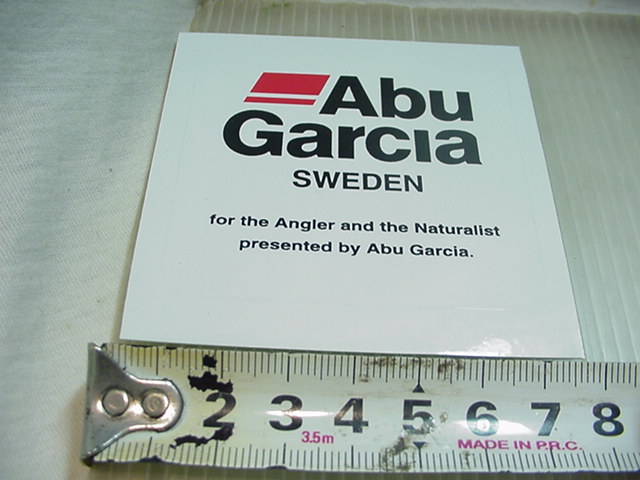 ABU/galcia/アブガルシア★ステッカー/白/正方形/for the angler