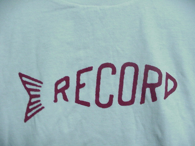 フィッシュマーク！希少★ABU/RECORD/アブ/レコード/Tシャツ/USED/M-L
