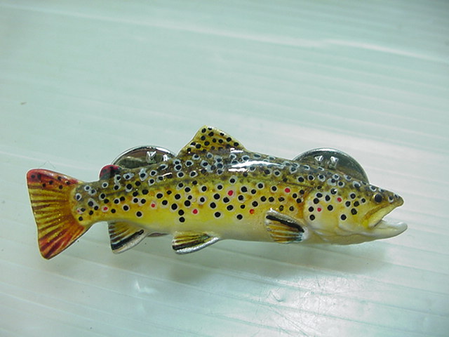 1989年★GOGE HARRIS/ブラウントラウト/バッジ/ピュータ―